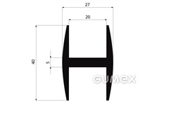 GUMMIPROFILE H-FORM - EPDM